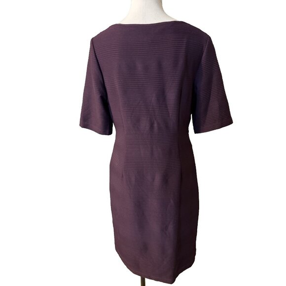 Connected Dress 14 Burgundy Wine Sheath Wedding Party Cruise Event Washable New - Picture 4 of 14